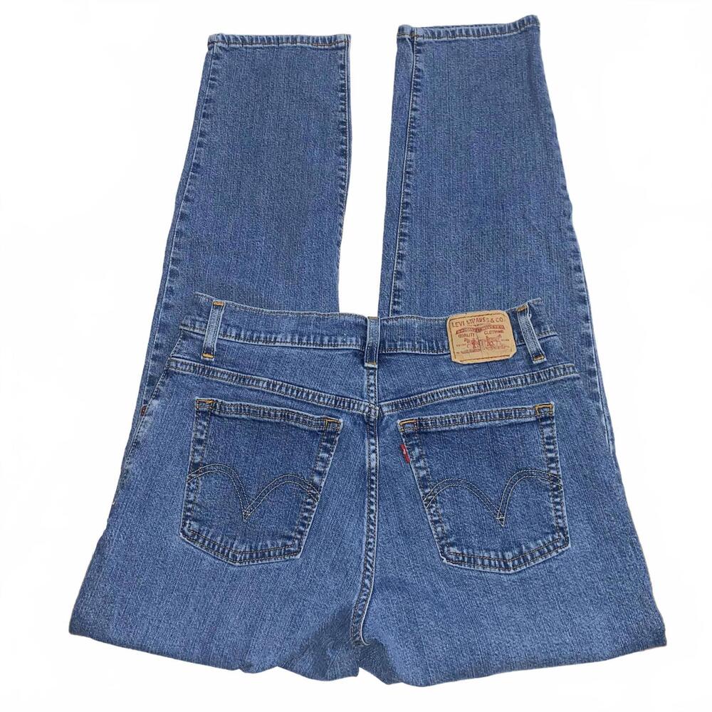 Vintage Levi's tapered straight leg denim jeans womens 12 Y2K 2000s grunge vibes - Picture 3 of 5